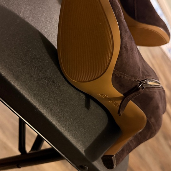 Nine West Chocolate Suede Ankle Booties - Picture 5 of 6